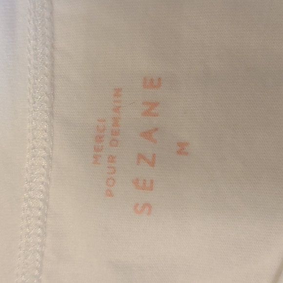 Nwt!Sezane Demain short-sleeved cotton t-shirt. - Picture 6 of 11